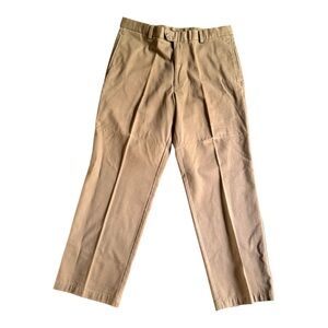 Dockers Premium sueded Khaki flat front classic fit pants 34X30 NWT